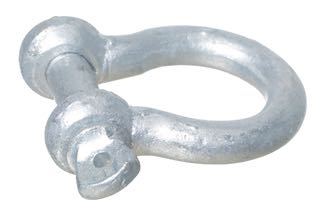 Galvaniseret 1852 lyresjækel set fra siden, klar til brug.