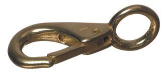 Messing karabinhage fra 1852 med 82 mm længde og 18 mm øje