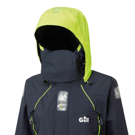 Gill jakken i navy, set bagfra med refleksdetaljer.