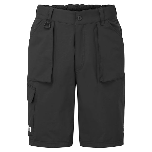 Gill OS33SH Coastal Shorts i sort, set fra fronten med detaljer.