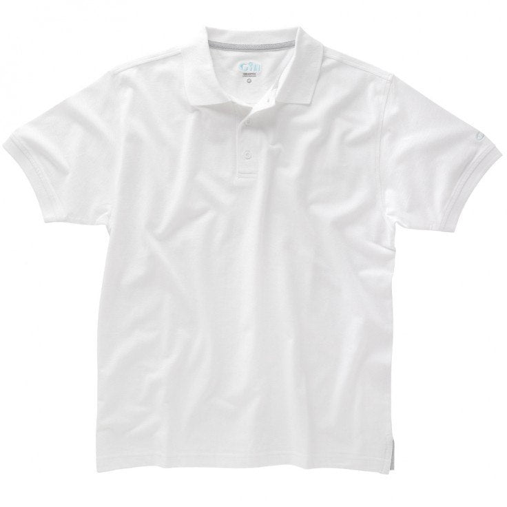 Gill hvid polo shirt str. S med logo foran