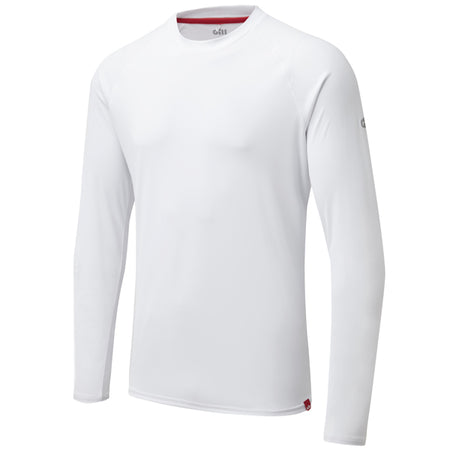 Gill UV011 Men's UV Tec T-Shirt i lang hvid, set forfra.