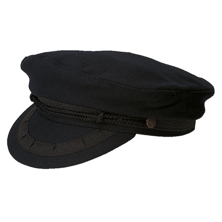 Marineblå SeaTec captain cap str 60 set fra siden