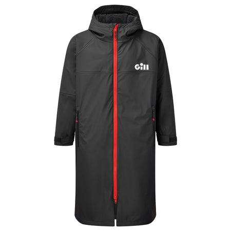 Gill Aqua Parka jakke grå set forfra i naturligt lys