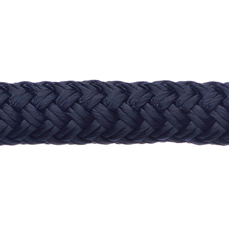 Robline Rio fortøjningsline 12mm i navy farve, præsenteret på hvid baggrund.