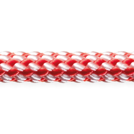 Robline Dinghy Control i hvid og rød farve, 5 mm tykkelse, 1 meter lang