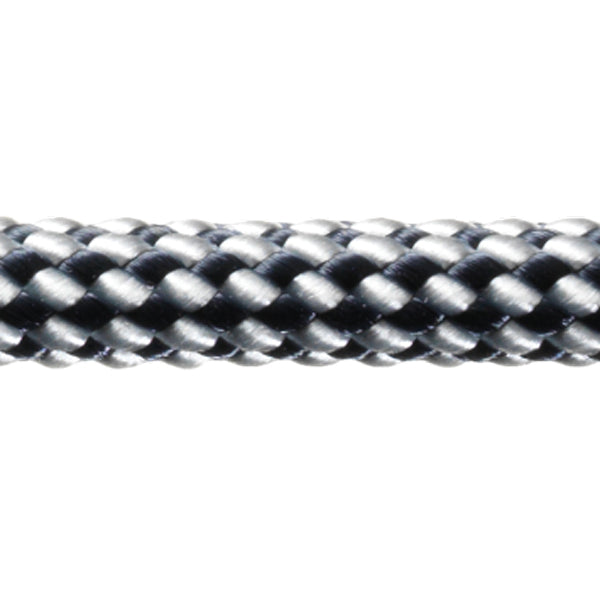 Robline Jolletov 6mm hvid/blå, 100m rulle, klar til brug på jollen.