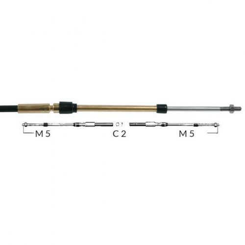Ultraflex kontrolkabel C2 set fra siden med klarhed over tilslutningerne
