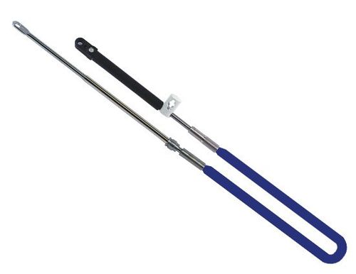 Ultraflex kontrolkabel mach36 set fra siden, viser ledningen og beslag.