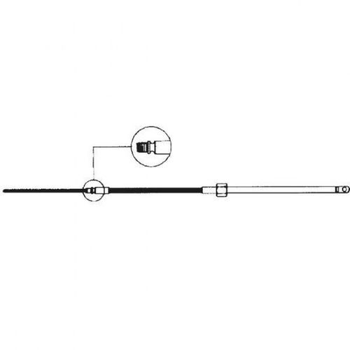 Ultraflex styrekabel M58 på 16 fod i bådinstallation