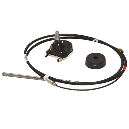Ultraflex styrebox med sort flange og M58 kabel til bådkontrol