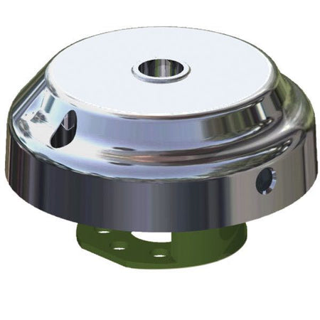 Ultraflex X91 monteringsflange i krom, set fra siden med 90° vinkel
