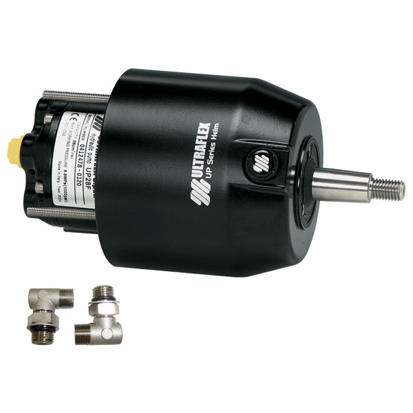 Ultraflex hydraulisk ratpumpe set forfra med detaljerede knapper