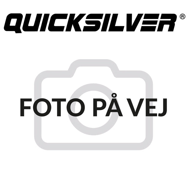 Quicksilver 12-volt trim/tilt motor set fra siden med monteringspunkter.