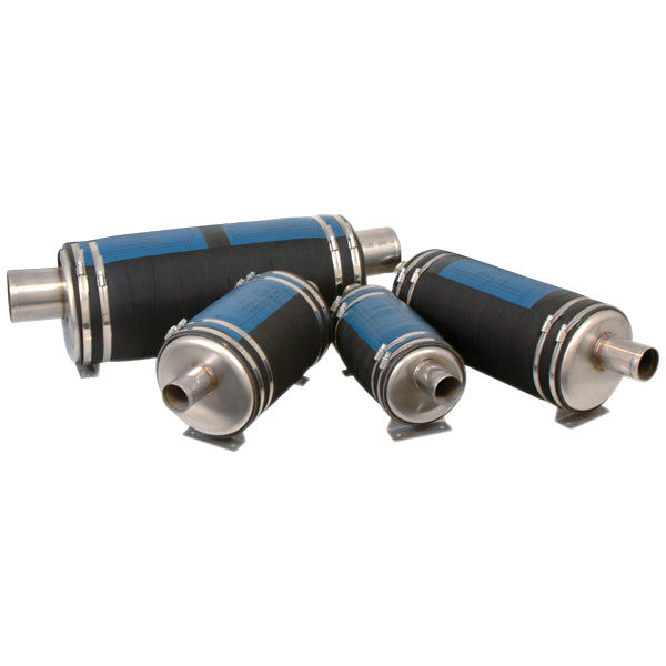 1852 vandkølet lyddæmper model A set fra siden