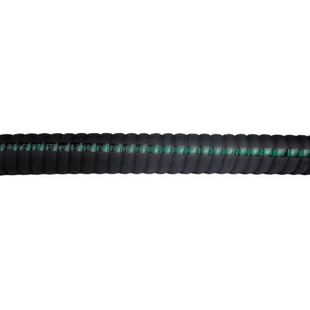 SeaTec udstødningsslange 51mm fleksibel, 2 meter lang, vist liggende på en arbejdsflade.