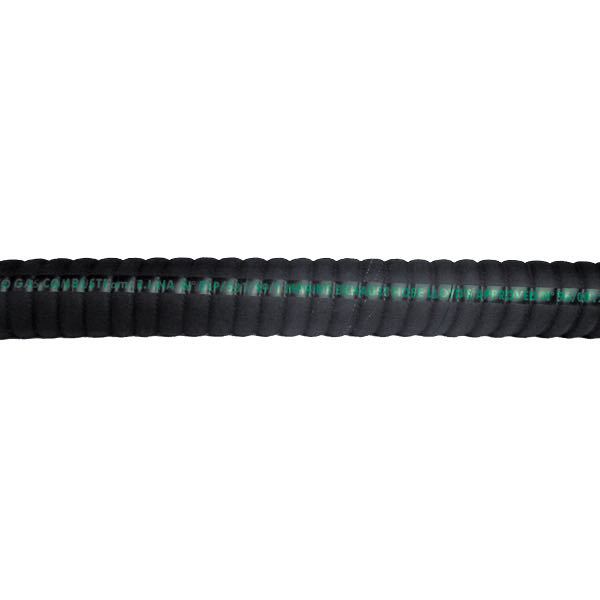 SeaTec udstødningsslange i flex-variant, 1 meter lang, set fra siden.