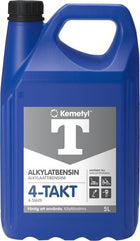 Kemetyl, T-Alkylatbenzin 4-takt i 5 liters flasker, klar til brug