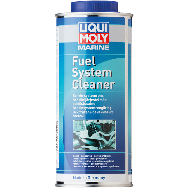 Liqui Moly marine benzin systemrens 500 ml i produktpakke på hvid baggrund