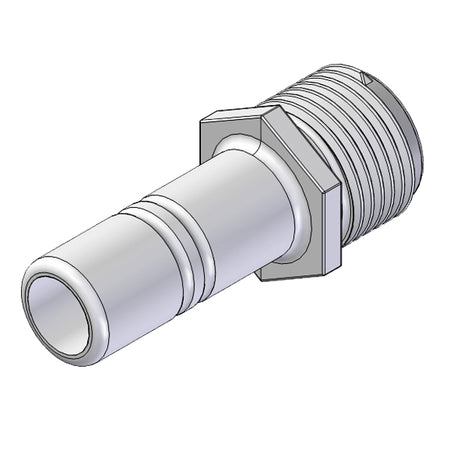 Whale adapter 1/2" han med 15mm slangestuds set fra siden.