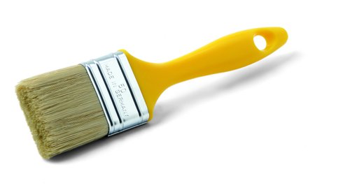 Flad pensel fra SeaTec på hvid baggrund, 70mm bredde