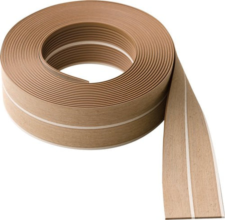 Skridbelægning fra Flexiteek, hvid fuge, 1,0 m², set fra siden