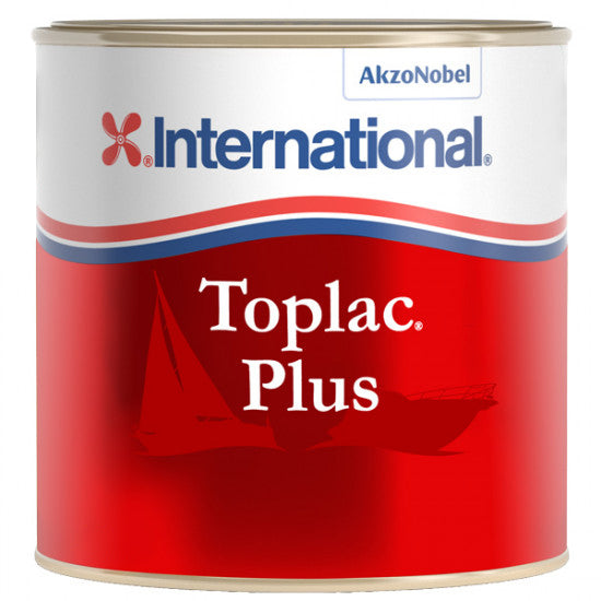 Glinsende International Toplac Plus Jet sort lak i anvendelse på båd