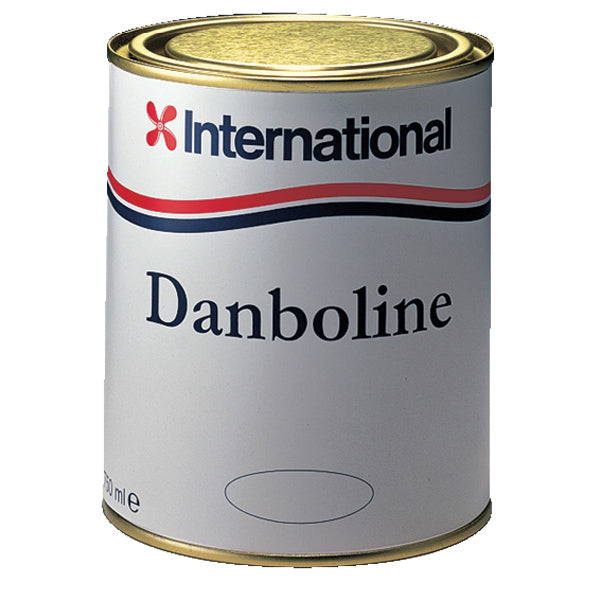 Grå Danboline fra International i maleposition, klar til påføring.