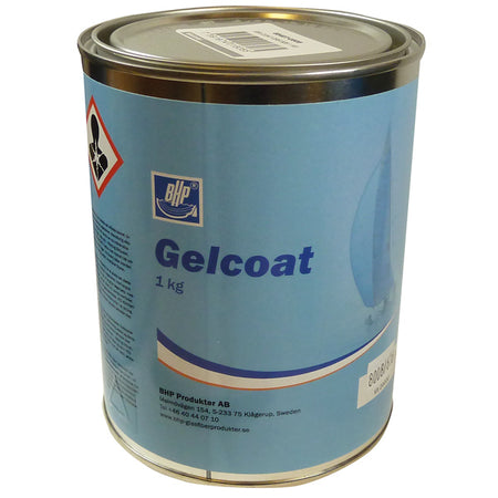 BHP Topcoat 1 Kg, anvendt på bådoverflade for glat finish.