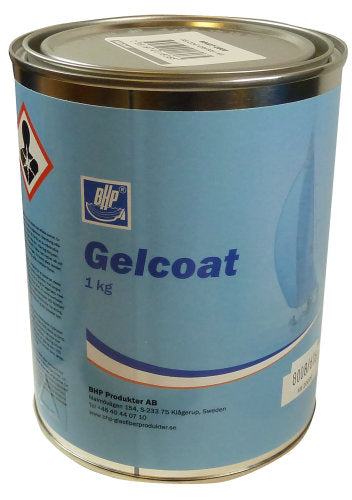 BHP Topcoat i grå farve præsenteret i en 1 kg beholder.