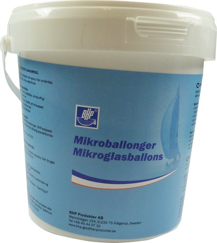 Grå Microglasballoner fra BHP i 1 liters emballage