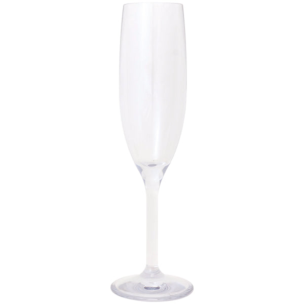 Set forfra, Strahl champagneglas til bådbrug med elegant design.