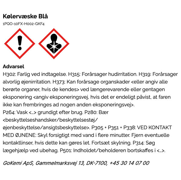 1852, Kølervæske Blå koncentrat 5L