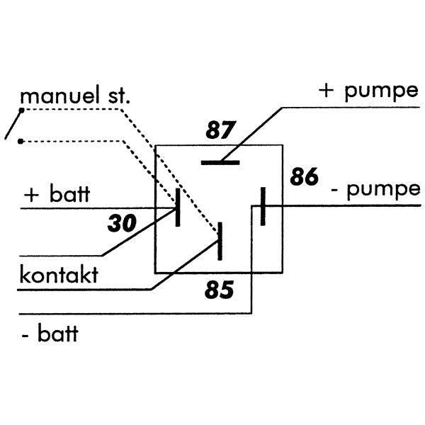Hella relæ i brug, tænder en pumpe effektivt.
