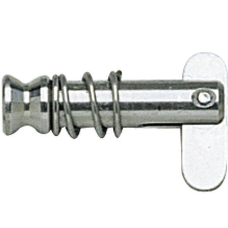 Detalje af Ronstan splitbolt med knæklås, set skråt ovenfra