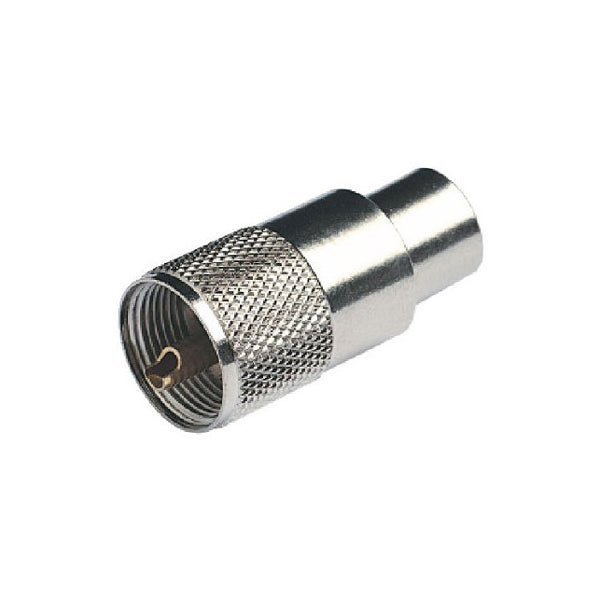 Glomex VHF stik PL259 til RG213 kabel, vist fra siden