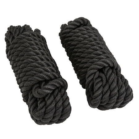 Fortøjningsline fra BoatLab, sort PP, Ø14 mm, 6 meter lang, præsenteret på en båd.