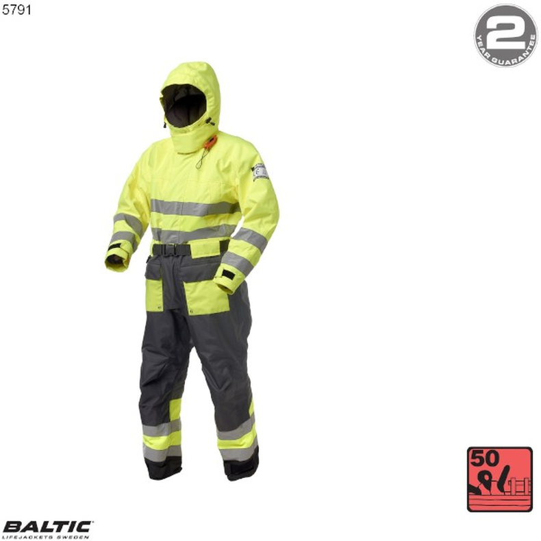 BALTIC, HiVis drijfpak UV_Geel-Zwart 5791 Maat 90-100 kg